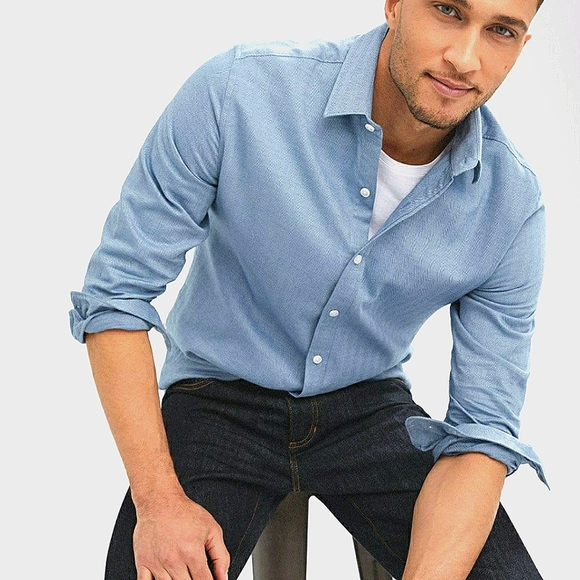 RW&CO. Other - RW&CO Men's Blue Button Up Shirt Casual Dress Top Office Top XXL XL